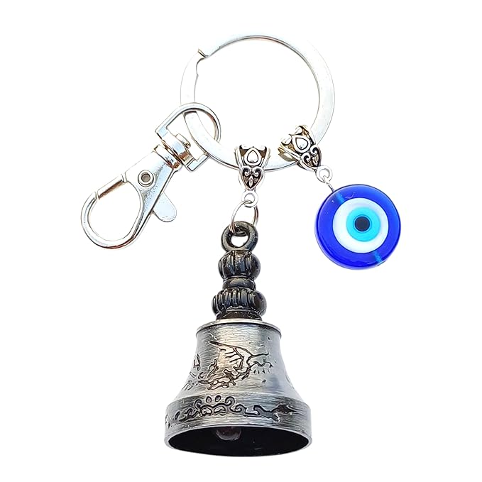 Privana Collections π§Ώ Evil Eye Bell Keychain π β Protection & Good Luck + π Free Mystery Keychain